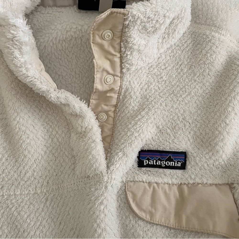 Patagonia Re-Tool Snap Polartec Thermal Fleece Pullover Ivory Size Medium - Picture 4 of 8